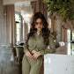 Shirt & High Waist Pants 2-Piece Set