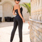 Corseted Strapless Top & High Waisted Regular Fit Pants 2-Piece Set