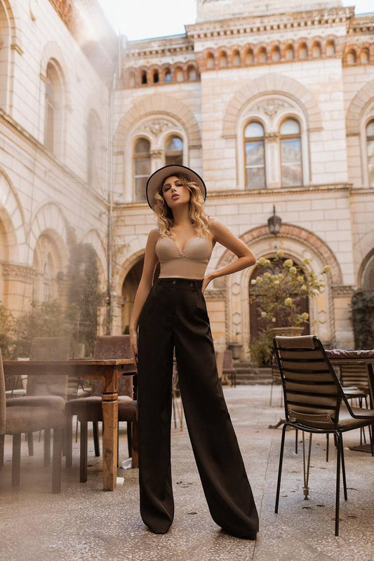 High Waisted Regular Fit Pants