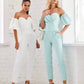 Corseted Strapless Top & High Waisted Regular Fit Pants 2-Piece Set