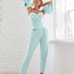 Corseted Strapless Top & High Waisted Regular Fit Pants 2-Piece Set