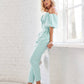 Corseted Strapless Top & High Waisted Regular Fit Pants 2-Piece Set