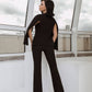 Slit Sleeve Suit 2-Piece