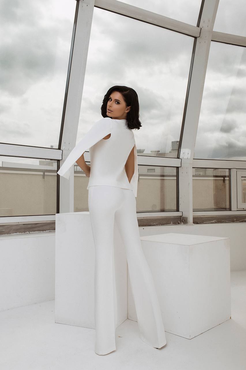Slit Sleeve Suit 2-Piece