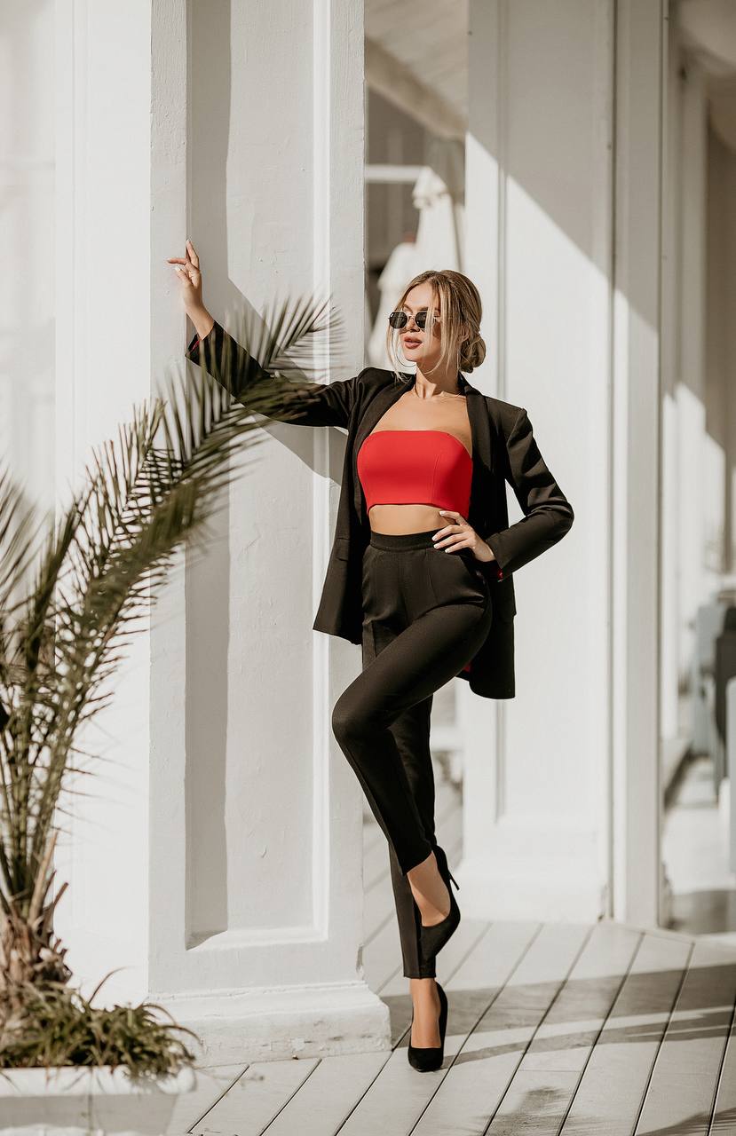 Alexa Formal Crop Top