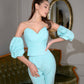 Corseted Strapless Top & High Waisted Regular Fit Pants 2-Piece Set