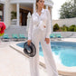 Shirt & High Waist Pants 2-Piece Set
