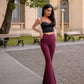 Waist Fitted Flared Pants