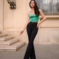 Waist Fitted Flared Pants