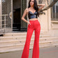 Waist Fitted Flared Pants