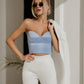Satin Sweetheart Crop Top