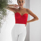 Satin Sweetheart Crop Top