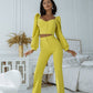 Sweetheart Top & Flared Pants 2-Piece Set