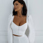 Sweetheart Top & Flared Pants 2-Piece Set