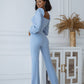 Sweetheart Top & Flared Pants 2-Piece Set