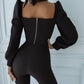 Sweetheart Top & Flared Pants 2-Piece Set