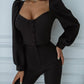 Sweetheart Top & Flared Pants 2-Piece Set