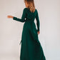 Wrap Long Sleeve Maxi Dress