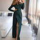 Wrap Long Sleeve Maxi Dress