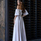 Bridal Satin Puff-Sleeve Maxi Dress