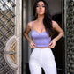 Satin Strappy Sweetheart Top