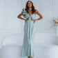 Satin Bow Top & Midi Skirt 2-Piece Set