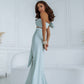 Satin Bow Top & Midi Skirt 2-Piece Set