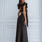 Satin Bow Top & Midi Skirt 2-Piece Set