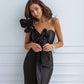 Satin Bow Top & Midi Skirt 2-Piece Set