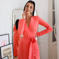 Wrap Long Sleeve Maxi Dress