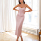 Satin Corseted Sleeveless Dress