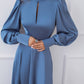 Silk Long Sleeve Maxi Dress