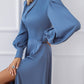 Silk Long Sleeve Maxi Dress