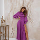 Silk Long Sleeve Maxi Dress