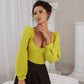 Sweetheart Puff-Sleeve Blouse