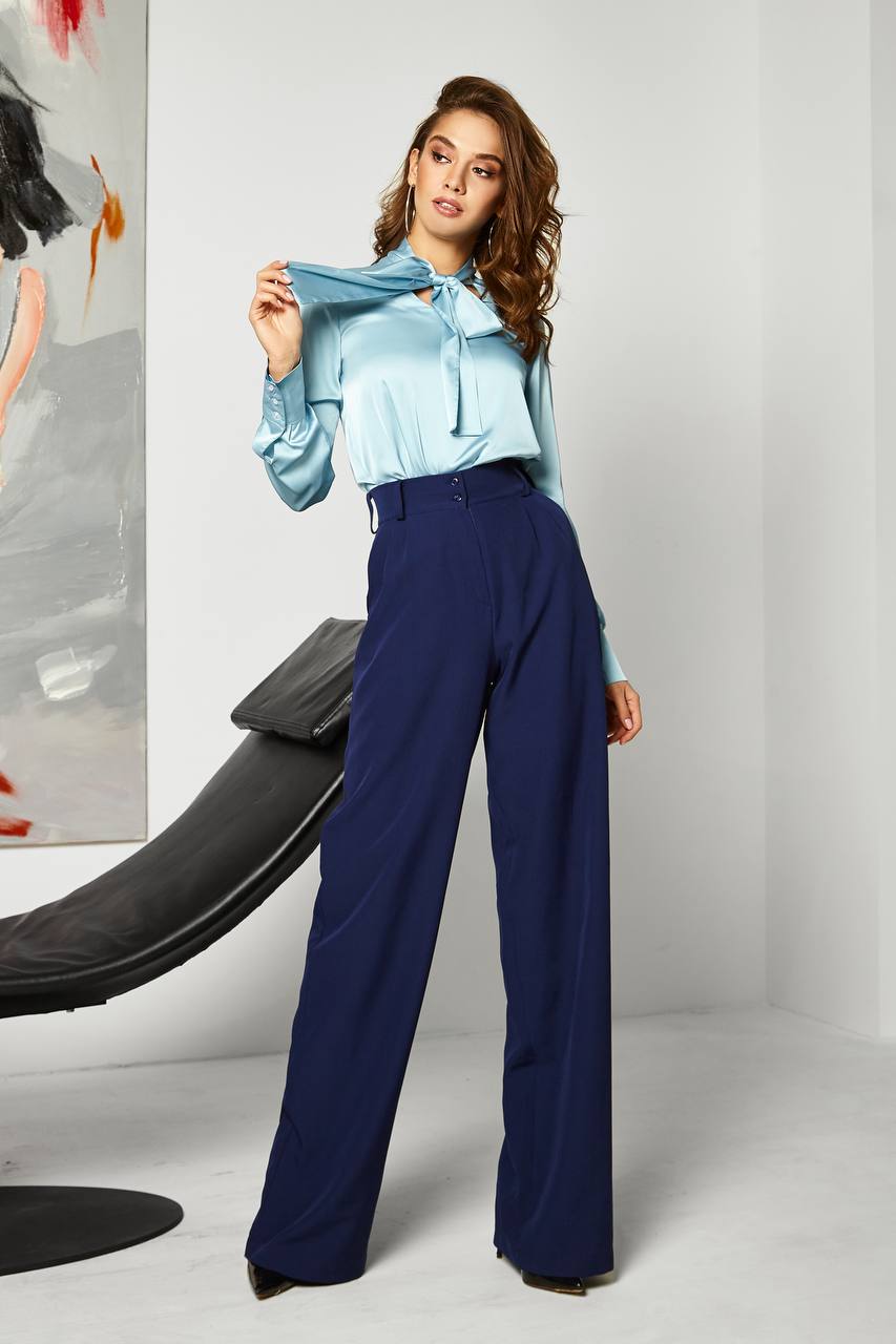 High Waist Fitted Palazzo Pants
