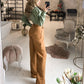 High Waist Fitted Palazzo Pants