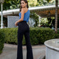 Waist Fitted Flared Pants