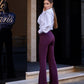 Waist Fitted Flared Pants