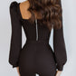 Sweetheart Top & Flared Pants 2-Piece Set