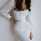 Sweetheart Top & Flared Pants 2-Piece Set