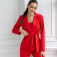 Belted Wide-Leg Suit 3-Piece