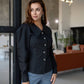 Puff Sleeve Collared Blouse