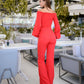 Waist Fitted Flared Pants