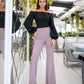 Waist Fitted Flared Pants