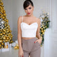 Satin Strappy Sweetheart Top