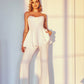 Sweetheart Peplum Top & Flared Pants 2-Piece Set