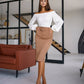 High Waist Belted Mini Skirt