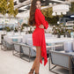 Silk Puff Sleeve Mini Dress