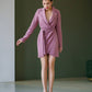 Wrap Long Sleeve Mini Dress